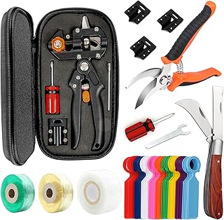 Outils de greffage de jardin abjraj, outils d'élagage de jardin 2 en 1 comprenant un couteau à greffer, un sécateur, des lames de rechange, des rubans de greffage et des autocollants pour couper les branches de plantes et d'arbres fruitiers. DIAYTAR COTE D'IVOIRE est une plateforme de commerce électronique qui propose une large gamme de produits, allant de l'électronique à la mode en passant par les produits pour la maison. Avec plus de 300000 références, les clients peuvent trouver tout ce dont ils ont besoin sur le site. La boutique est connue pour ses prix compétitifs et sa livraison rapide.