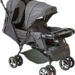 Poussette double tandem moon magnum easy fold | siège inclinable multi-positions | harnais