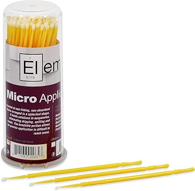 Applicateur de maquillage/pinceau de précision elient - petite pointe/jaune 100 pièces