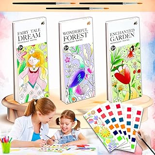 Livre de peinture à l'aquarelle de poche avec peintures 3