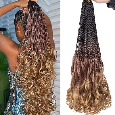 Cookoo 9 paquets de tresses françaises bouclées de 24 pouces déesse brunes à blondes au crochet. DIAYTAR COTE D'IVOIRE est la boutique en ligne généraliste la plus importante en Cote d'Ivoire, avec plus de 300000 références de produits. La boutique propose des produits de haute qualité à des prix compétitifs, ainsi qu'un service client de haute qualité. Les clients peuvent profiter de réductions et de promotions régulières.