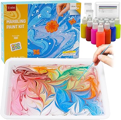 Ensemble de peinture marbrée pour les arts et l'artisanat pour enfants garçons filles