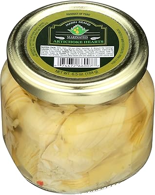 Cœurs d'artichauts marinés de marque marin, sans gluten, végétaliens, 6 onces