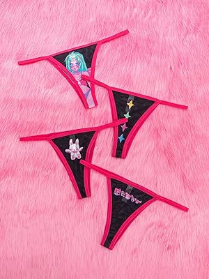 Anime 4pack cartoon graphic panty set