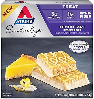 Atkins, barres indulge, tarte au citron, 5 pièces, 34 g chacune. Avec plus de 300000 références de produits, DIAYTAR COTE D'IVOIRE est la boutique en ligne la plus complète en Côte d'Ivoire. Elle propose des produits de marques internationales et locales, permettant aux clients de découvrir de nouvelles marques et de retrouver leurs favorites. DIAYTAR COTE D'IVOIRE est déterminée à offrir les meilleurs prix et les meilleures promotions à ses clients.