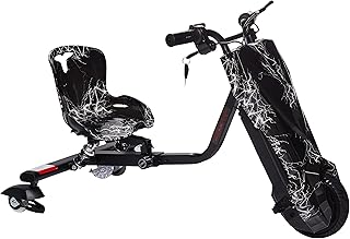 Scooter à dérive spider noir coolbaby 24v avec bluetooth et siège
