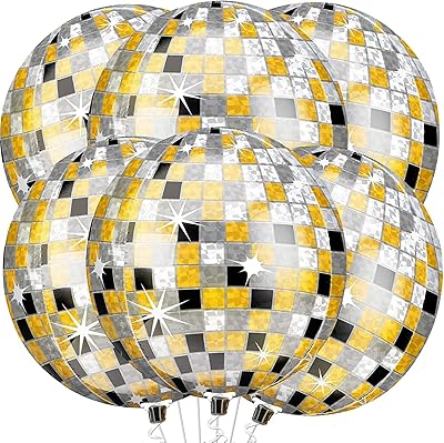Ballons boule disco pour décorations de fête, grande taille 22 pouces, ballons
