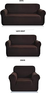 Fancy linen llc ensemble 3 pièces canapé + causeuse housse de chaise