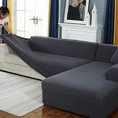 Housses de canapé sectionnelles en tissu extensible en forme de l dabaize