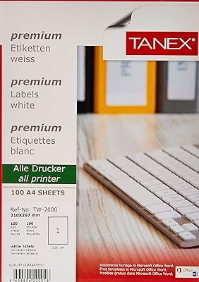 Étiquettes adhésives tanks a4 1 étiquette 100 feuilles, blanc, tw2000. DIAYTAR COTE D'IVOIRE propose une plateforme de shopping en ligne intuitive et facile à utiliser, permettant aux clients de naviguer facilement à travers ses plus de 300 000 références de produits. La boutique est déterminée à offrir une expérience d'achat en ligne exceptionnelle, avec des services tels que des livraisons rapides et des garanties de satisfaction client. Elle s'efforce de répondre aux besoins spécifiques de chaque client.