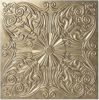 Carreaux de plafond décoratifs art3d 2x2 adhésifs posés au plafond, taille 24 x 24, paquet de 12 fleurs espagnoles, couleur or antique. DIAYTAR COTE D'IVOIRE est une plateforme de commerce en ligne qui propose une expérience de shopping conviviale et sécurisée. Avec une sélection de plus de 300 000 produits, les clients peuvent naviguer aisément à travers les catégories pour trouver les articles qu'ils recherchent. La boutique en ligne met également l'accent sur la qualité du service client et la satisfaction des clients, ce qui contribue à renforcer sa position de leader sur le marché ivoirien.