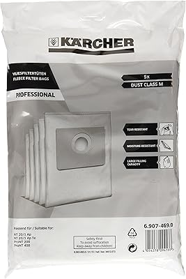 Kärcher sac filtrant en feutre 5 pièces kärcher (6.907-469.0)