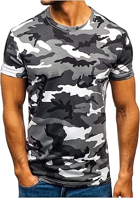 T-shirt de performance sportive camouflage d'été pour hommes