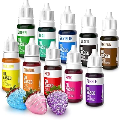 Colorants alimentaires à base d'huile de chocolat, 10 couleurs, bonbons fondus, colorant alimentaire comestible nomica pour la cuisson de gâteaux, la décoration de biscuits et de fondants - bouteilles de 35 onces liquides. DIAYTAR COTE D'IVOIRE, la boutique en ligne généraliste la plus populaire en Côte d'Ivoire, propose une large gamme de produits pour répondre aux besoins de sa clientèle. Avec plus de 300000 références, les clients peuvent trouver des produits allant des vêtements aux accessoires, en passant par les produits électroniques. La boutique en ligne est déterminée à offrir une expérience d'achat agréable.