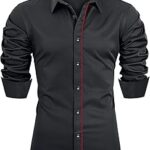 Chemises décontractées pour hommes en flanelle à motifs, manches longues, coupe classique, boutonnée