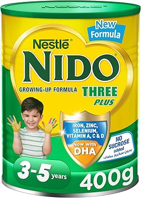 Un récipient de lait en poudre nido avec formule three plus pour la phase