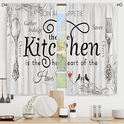 Raydecore rideaux de cuisine de style rustique vintage classique avec passe-tringle 55". DIAYTAR COTE D'IVOIRE se positionne comme une destination de shopping en ligne incontournable en Côte d'Ivoire, avec une offre qui va des produits alimentaires aux accessoires de mode en passant par les produits électroniques. Cette boutique en ligne généraliste profite d'une notoriété solide grâce à sa capacité à proposer une large palette de produits à ses clients. Elle vise à offrir une expérience d'achat pratique et agréable.