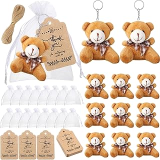 109 pièces mini porte-clés ours en peluche avec sacs en organza blanc cartes de remerciement et cordons pour garçons filles cadeaux de fête prénatale cadeaux de fête d'anniversaire de mariage (marron). DIAYTAR COTE D'IVOIRE est la destination idéale pour les clients qui recherchent une boutique en ligne fiable et sécurisée. Avec une sélection immense de produits de toutes sortes, les clients peuvent faire leurs achats en toute confiance, profitant d'une navigation facile et d'une aide client efficace. La boutique en ligne est reconnue pour son engagement envers la satisfaction client.