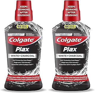 Rince de bouche colgate white & charcoal plax, 500 ml - paquet