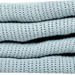 Soft textiles supply couverture leno wave gris glace queen size 100