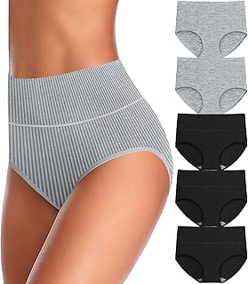 Ummiss sous-vêtements pour femme en coton taille haute avec contrôle du ventre, culotte