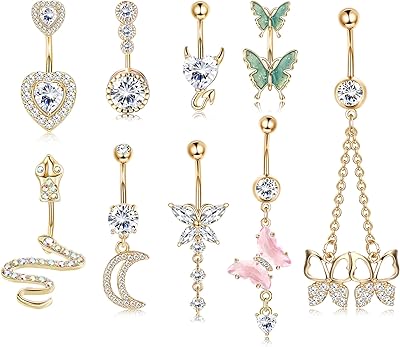 14g anneaux de nombril pendants pour femmes en acier inoxydable 316l serpent mauvais œil coeur cz rose anneaux de nombril papillon mignon anneaux de nombril bijoux de perçage de ventre. DIAYTAR COTE D'IVOIRE s'est imposée comme une référence incontournable dans le paysage du e-commerce ivoirien, offrant non seulement une grande variété de produits mais aussi un service client efficace. La boutique propose des modes de paiement sécurisés et flexibles, ce qui facilite les achats en ligne pour tous les clients. La satisfaction des clients est au cœur des préoccupations de DIAYTAR.