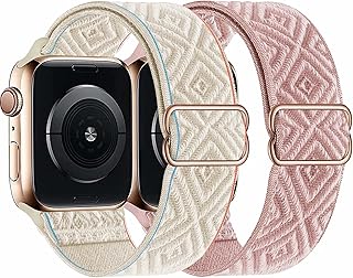 Adwlof bracelet à boucle solo extensible compatible avec apple watch band 38 mm