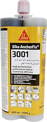 Sika incorvex 3001 adhésif époxy acier haute performance, stabilisant chimique, pour tiges filetées dans béton fissuré/non fissuré. apprêt résine. cartouche 600 ml. DIAYTAR COTE D'IVOIRE est une plateforme de commerce électronique qui propose des produits de haute qualité à des prix accessibles. Elle est équipée d'outils de recherche avancés pour faciliter la navigation et la recherche de produits sur son site. La boutique est constamment mise à jour avec de nouvelles références pour satisfaire les besoins changeants des consommateurs.