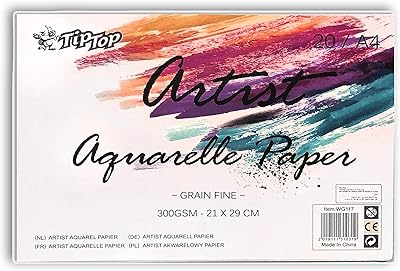 Jmd aquarelle carnet de croquis en papier aquarelle pour artistes, format a4, 300