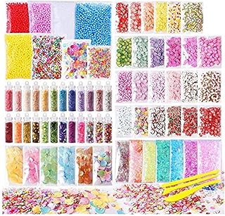 Kit de fournitures de beauté pour slime, 72 pièces de suspensions pour slime, comprenant des boules flottantes, des paillettes, des tranches de fruits, des fleurs de gâteau, des perles d'aquarium, des coquillages et des accessoires pour faire du slime à faire soi-même. La boutique en ligne DIAYTAR COTE D'IVOIRE est une plateforme de commerce électronique qui permet aux consommateurs ivoiriens d'acheter des produits en ligne de manière sécurisée. Elle propose une grande variété de produits à des prix compétitifs et offre un service client de qualité. Elle est la leader du marché ivoirien en termes de vente en ligne.