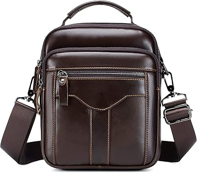 Sac à bandoulière en cuir véritable pour hommes, sac messager, sac à main à bandoulière, sac de voyage. DIAYTAR COTE D'IVOIRE se distingue par sa gamme étendue de produits, allant des électroménagers aux vêtements en passant par les accessoires de beauté. Avec plus de 300 000 références, les clients sont assurés de trouver ce qu'ils cherchent. La boutique est également connue pour ses promotions et réductions régulières.
