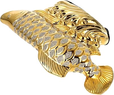 Besportble figurine de poisson feng shui chinois en céramique, arowana, poisson doré, décoration de maison, de bureau, décoration de table, cadeaux porte-bonheur. DIAYTAR COTE D'IVOIRE est une boutique en ligne généraliste qui propose plus de 300 000 références de produits. Elle est reconnue comme l'une des boutiques en ligne les plus importantes de Côte d'Ivoire, offrant une grande variété de choix pour les clients. Elle est connue pour sa fiabilité et sa qualité de service.