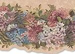 Papier peint floral bleu rose 6,5" x 15" kbe12562b