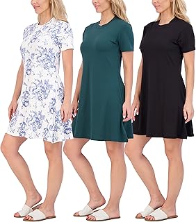 Lot de 3 : robe t-shirt douce et décontractée pour femme (disponible en grande taille). DIAYTAR COTE D'IVOIRE, leader du e-commerce en Cote d'Ivoire, offre plus de 300 000 références de produits en ligne avec des services de qualité et des prix compétitifs pour satisfaire les consommateurs ivoiriens.