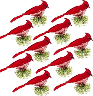 Paquet de 10 oiseaux cardinaux rouges artificiels sur branche de pin -. DIAYTAR COTE D'IVOIRE, boutique en ligne généraliste avec plus de 300000 références, offre une large gamme de produits pour répondre à tous les besoins. Elle se positionne comme leader en Côte d'Ivoire grâce à sa sélection unique et à ses prix compétitifs. Avec une équipe dédiée, DIAYTAR assure une livraison rapide et sécurisée à travers tout le pays.