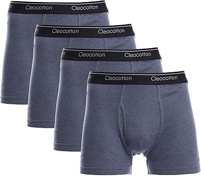 Cleocotton (paquet de 4) sous-vêtements en coton pour hommes (jambes longues).