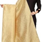 Écharpe dupatta traditionnelle indienne en soie avec motif zari pour femme