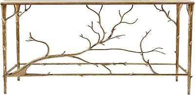 Table console unique inspirée de la nature avec base en forme de branche et plateau en marbre travertin, teinte champagne, 150l x 40l x 86,5h (cm). DIAYTAR COTE D'IVOIRE est une boutique en ligne généraliste proposant plus de 300 000 références de produits divers, faisant d'elle la plus grande plateforme e-commerce de Côte d'Ivoire. Avec une telle offre, les clients peuvent trouver tout ce dont ils ont besoin en un seul endroit. Elle propose des produits allant de l'électronique aux articles de maison, en passant par les produits alimentaires.