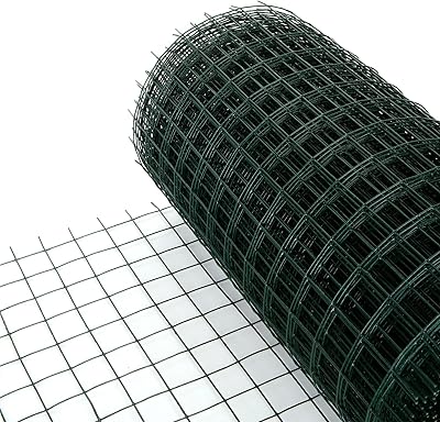 Clôture en treillis métallique recouverte de pvc sinenco, treillis métallique soudé 40 cm