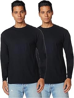 T-shirt à manches longues en coton épais gildan pour hommes, lot de 2