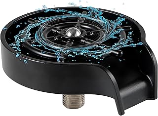Rinçage automatique du verre pour évier de cuisine noir mat, nettoyeur de tasses