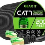 Câble ethernet extérieur gear it cat 7 (200 pieds), paire torsadée en cuivre