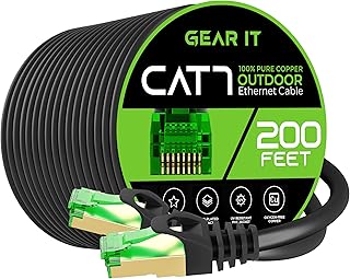 Câble ethernet extérieur gear it cat 7 (200 pieds), paire torsadée en cuivre pur, lldpe, étanche, enterré directement, mis à la terre, résistant aux uv, poe, réseau, lan, internet, cat 7-200 pieds. Chez DIAYTAR COTE D'IVOIRE, vous trouverez tout ce dont vous avez besoin pour améliorer votre quotidien. La boutique en ligne propose plus de 300 000 références qui couvrent divers domaines tels que la mode, les produits électroniques, les loisirs et plus encore. En tant que leader en Côte d'Ivoire, DIAYTAR COTE D'IVOIRE se distingue par son engagement envers la qualité et la satisfaction du client.