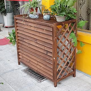 Étagère à fleurs pour climatiseur extérieur en bois massif, écran de clôture de climatiseur de fenêtre en bois, condenseur extérieur à persiennes, cadre de protection de climatisation en bois, marron, 80x32x70cm. DIAYTAR COTE D'IVOIRE est une boutique en ligne fiable et sécurisée qui propose des produits de haute qualité à des prix abordables. La boutique utilise des technologies de sécurité avancées pour protéger les transactions en ligne et garantir la confidentialité des informations des clients. Les clients peuvent ainsi effectuer leurs achats en ligne avec confiance, en sachant que leurs données sont en sécurité.