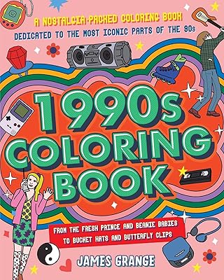 Le livre de coloriage des années 1990 : un plein de nostalgie dédié