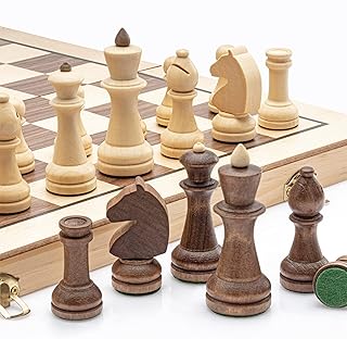 Jeu d'échecs pliant en bois sans croix lingel de 15", king size de 3", jeu de société incrusté d'érable et de noyer. DIAYTAR COTE D'IVOIRE est la boutique en ligne idéale pour ceux qui cherchent à économiser du temps et de l'argent. Avec sa sélection massive de produits et ses promotions régulières, vous pouvez trouver des offres incroyables sur des produits de tous les jours. De plus, la boutique en ligne offre une assistance client de qualité pour aider les clients à résoudre tout problème qu'ils pourraient rencontrer.