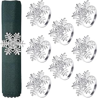 Lot de 8 ronds de serviette alikdon, adaptés aux occasions décontractées ou formelles