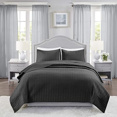 Comfort spaces kena parure de lit de luxe avec coutures double face, couverture d'été légère, douce, couche de lit toutes saisons, taie d'oreiller assortie, noir, housse double/queen (228,6 x 228,6 cm), 3 pièces. La boutique en ligne DIAYTAR COTE D'IVOIRE combine à la fois la convivialité et la praticité, permettant aux clients de parcourir aisément son vaste catalogue et de commander leurs produits préférés en toute facilité. La confiance et la satisfaction des clients étant sa priorité, DIAYTAR se distingue par son engagement à offrir un service de haute qualité.