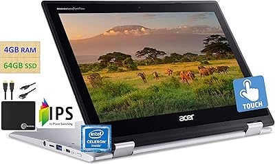 Ordinateur portable convertible 2 en 1 acer chromebook spin avec processeur double cœur intel celeron n4000, écran tactile hd ips de 11,6 pouces, 4 go de ram, carte mémoire emmc de 64 go, wifi 5, chrome os, câbles marxwell. DIAYTAR COTE D'IVOIRE est une plateforme e-commerce qui permet aux clients d'acheter en ligne tout ce dont ils ont besoin. Avec sa large gamme de produits, elle est devenue la référence pour les consommateurs ivoiriens. Elle est connue pour ses promotions régulières et ses offres spéciales.