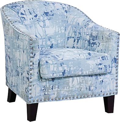 Chaise d'appoint grafton giles nailheads bleu marine